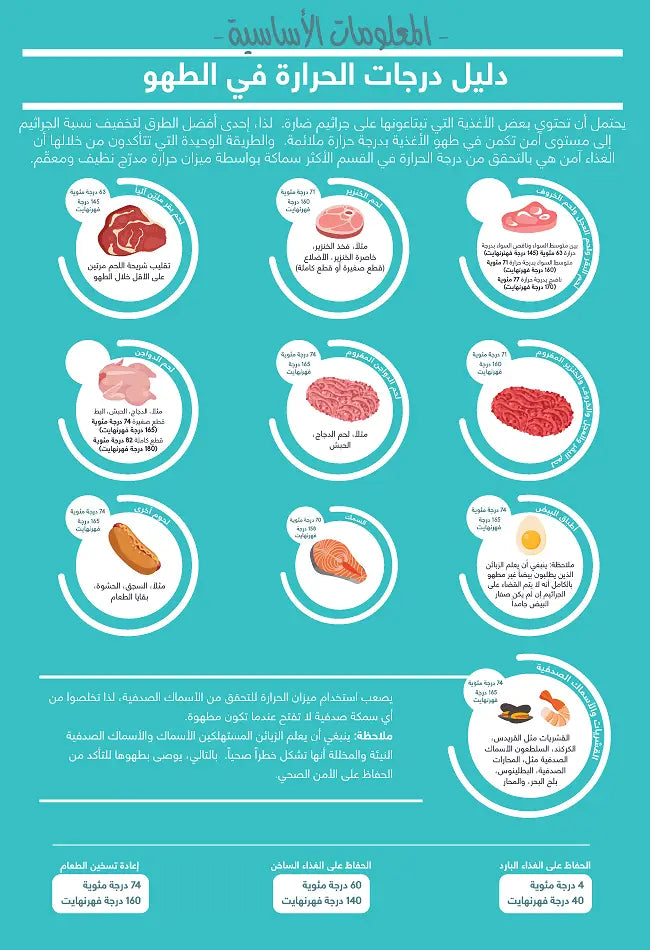 Cooking Temperatures Infographic Poster