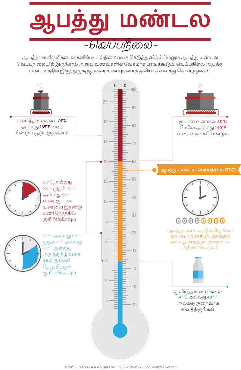 Temperature Danger Zone Infographic Poster